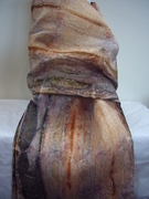 Hand dyed silk scarf