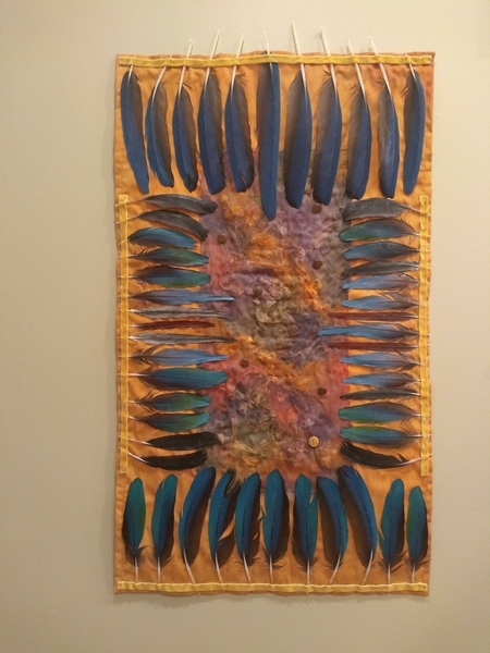 feathers on quilted petals