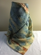 Hand dyed silk scarf