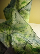 Hand dyed silk scarf