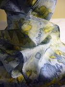 Hand dyed silk scarf