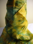 Hand dyed silk scarf