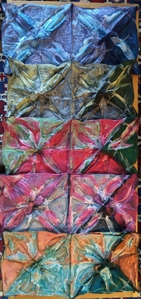 silk scarves shibori hand dyed